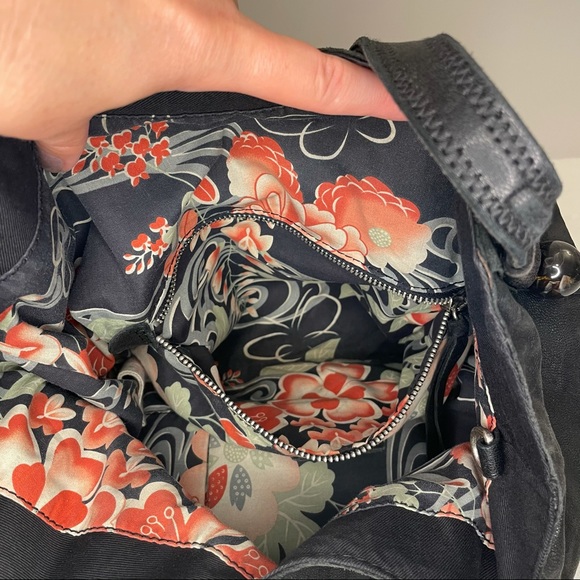 Lucky Brand Italian Leather Shoulder Bag Black - Picture 8 of 12